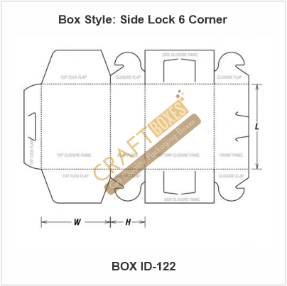 Side Lock 6 Corner Side Packaging boxes
