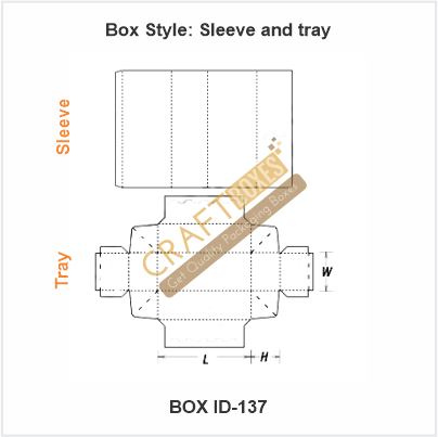 Sleeve and tray packaging box