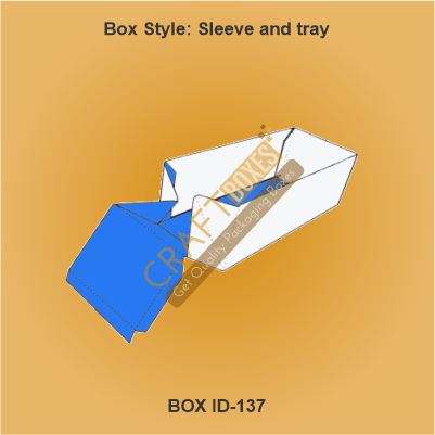 Sleeve and tray packaging box