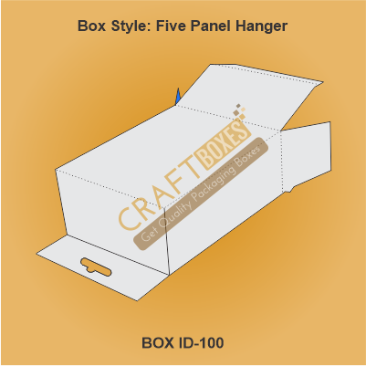 Five Panel Hanger Packaging Boxes
