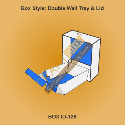 Double Wall Tray & Lid Packaging Boxes